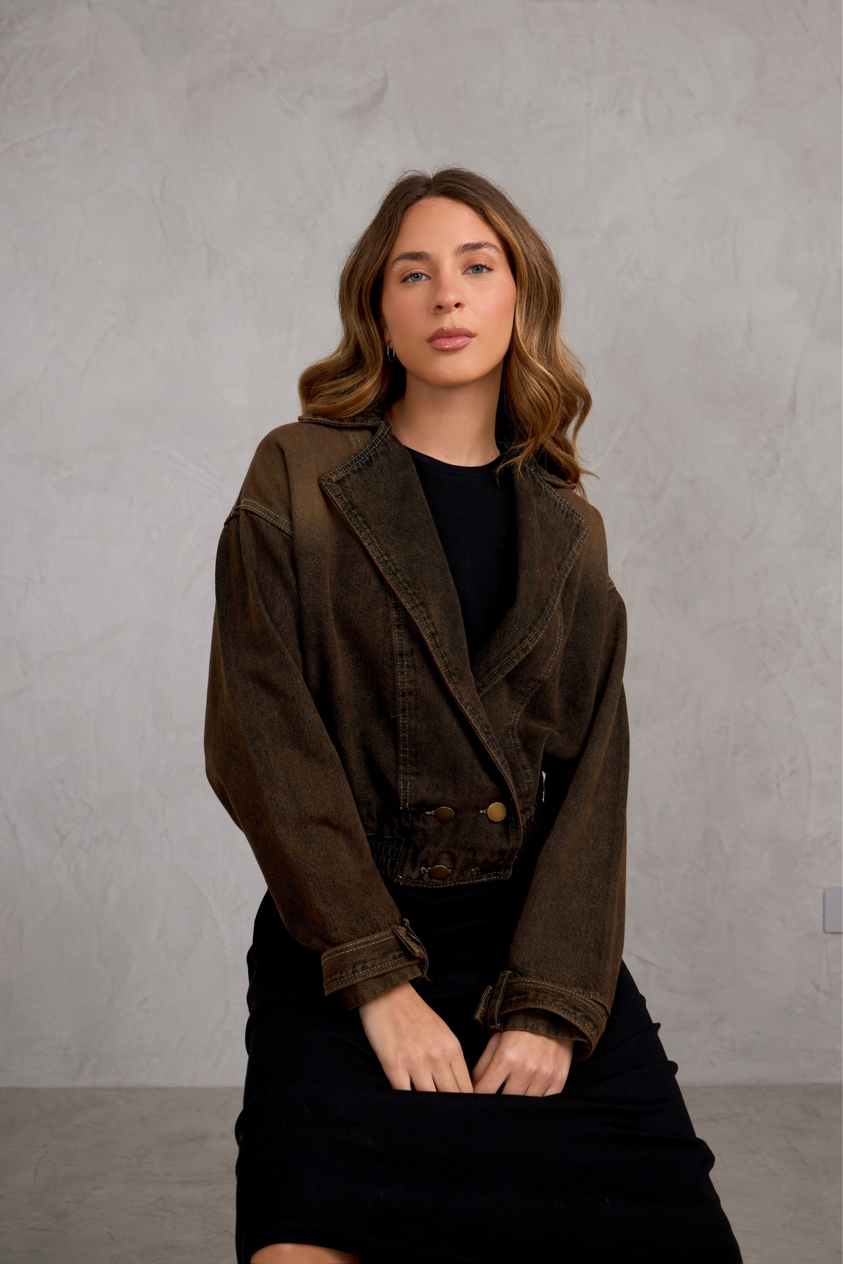 Casaca Denim Kane - Marrón