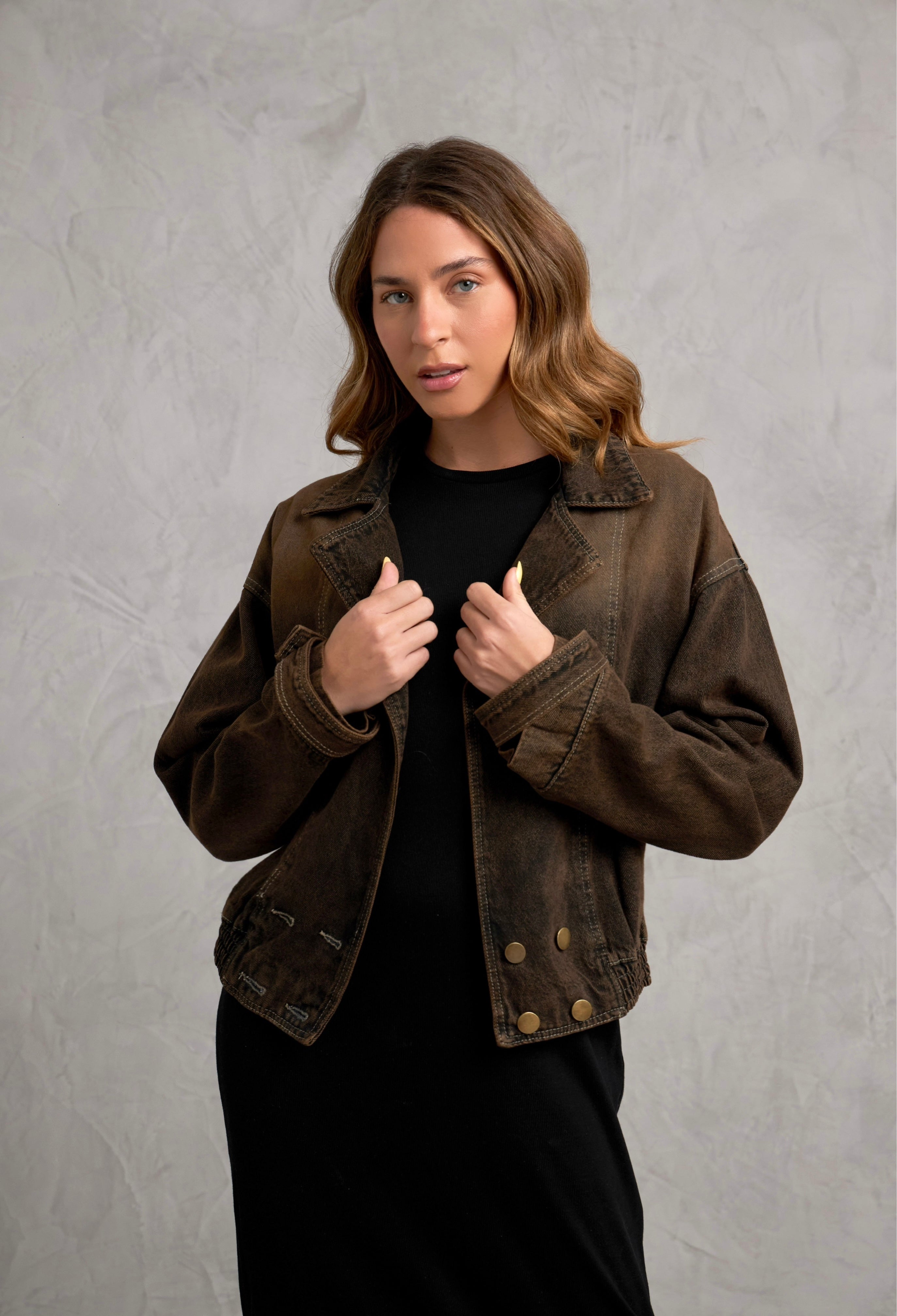 Casaca Denim Kane - Marrón