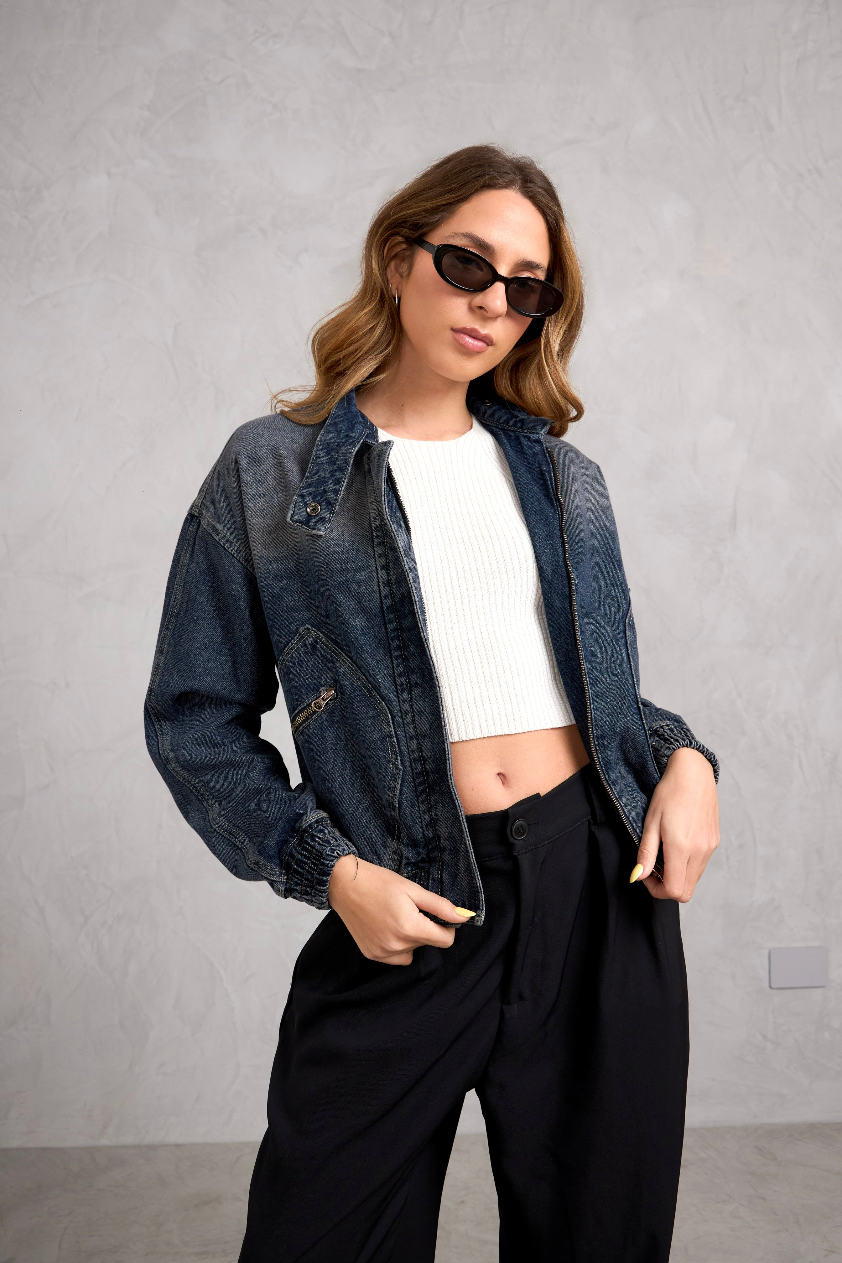 Casaca Denim Naos - Madera
