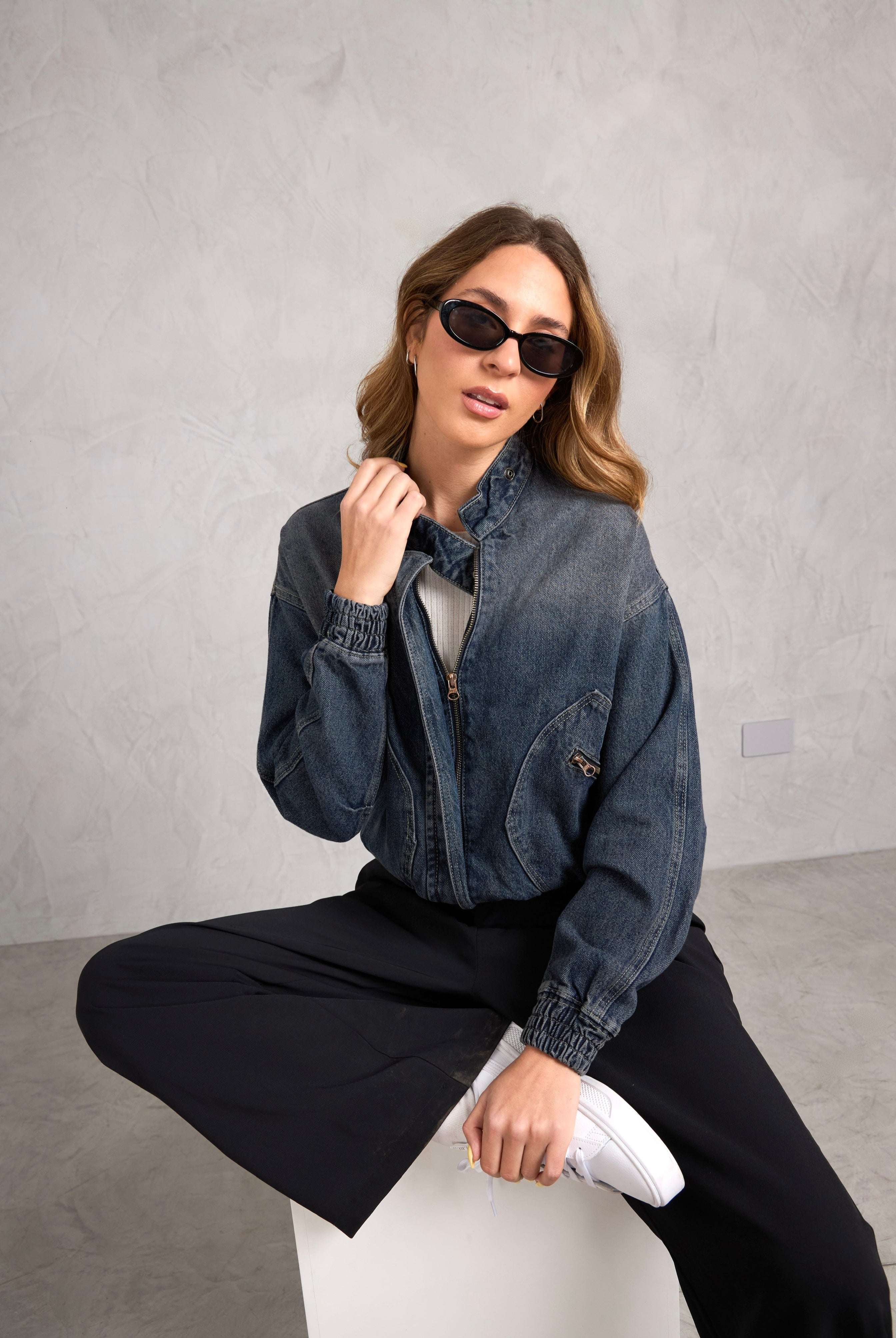 Casaca Denim Naos - Madera
