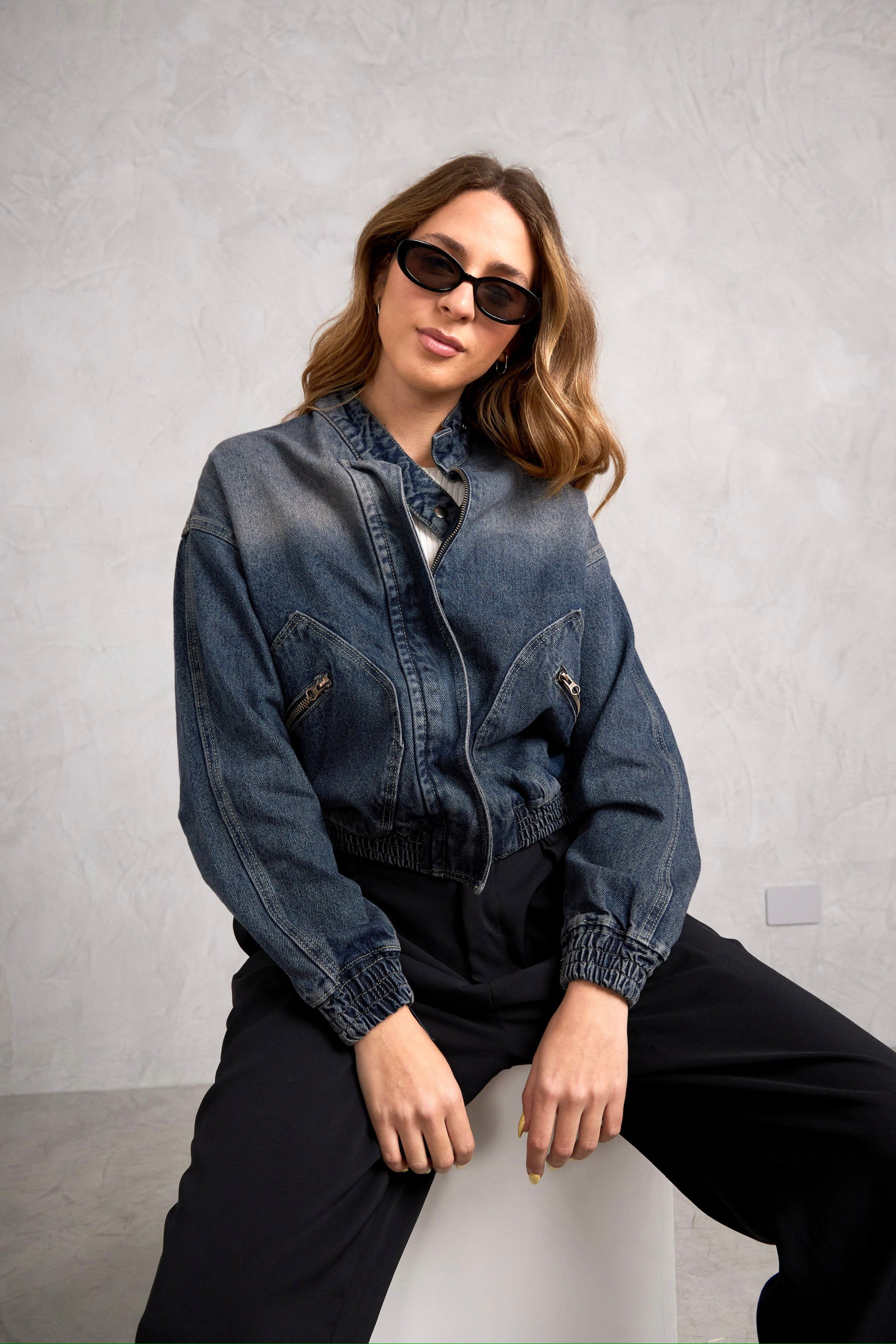 Casaca Denim Naos - Madera