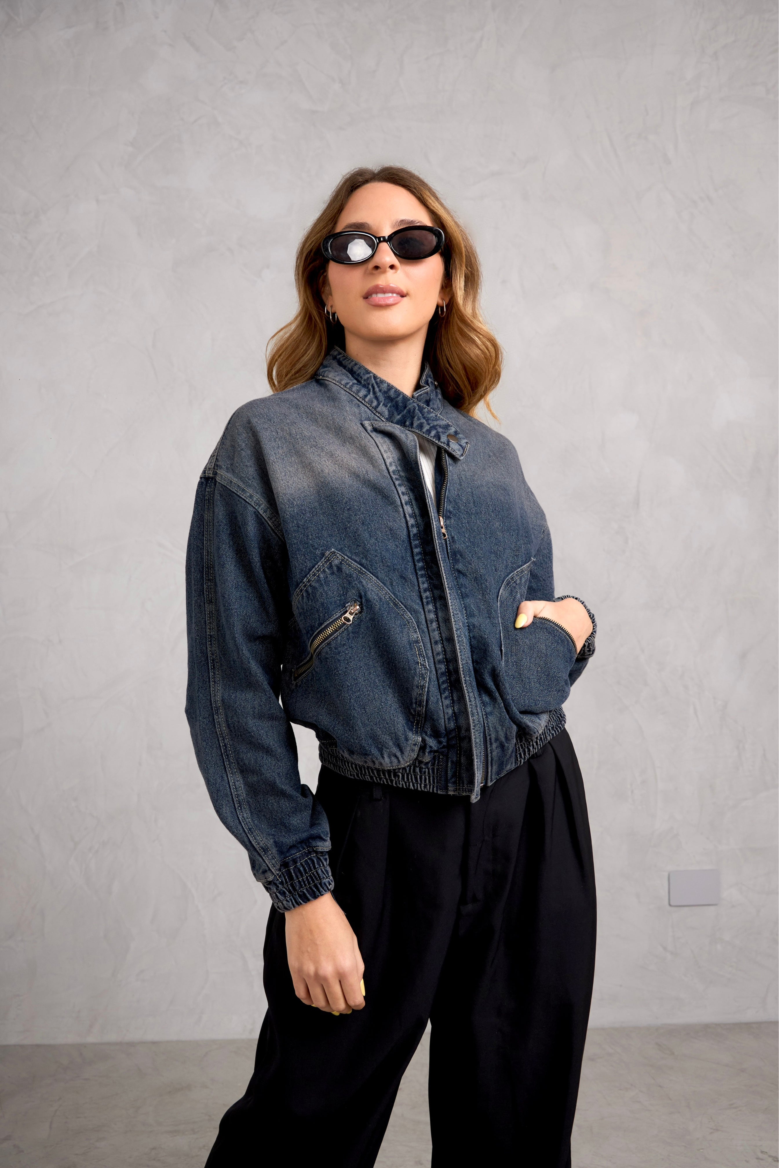 Casaca Denim Naos - Madera