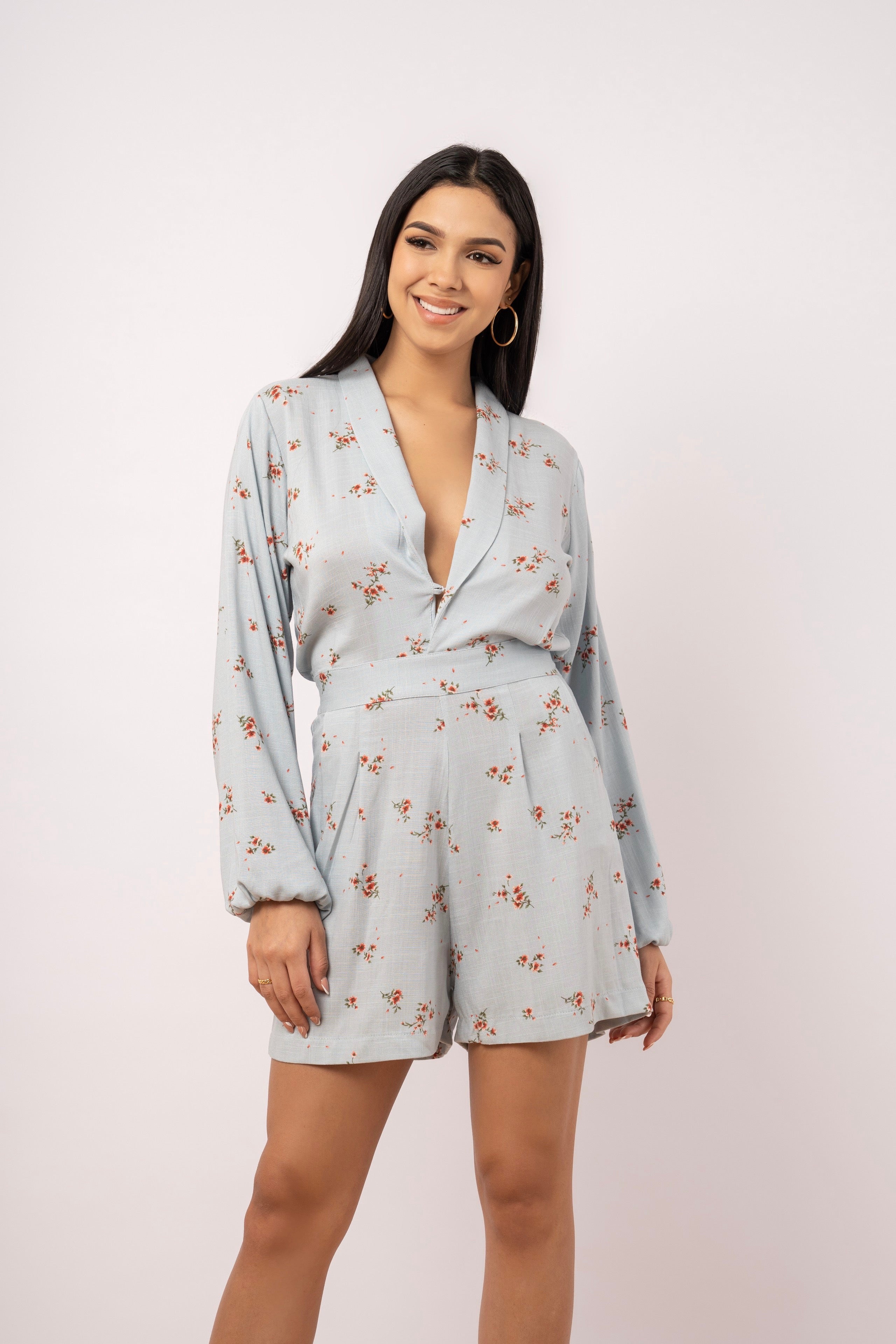 Enterizo Short Celeste