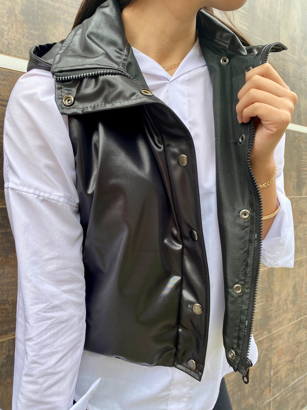 Chaleco Cuerina - Negro