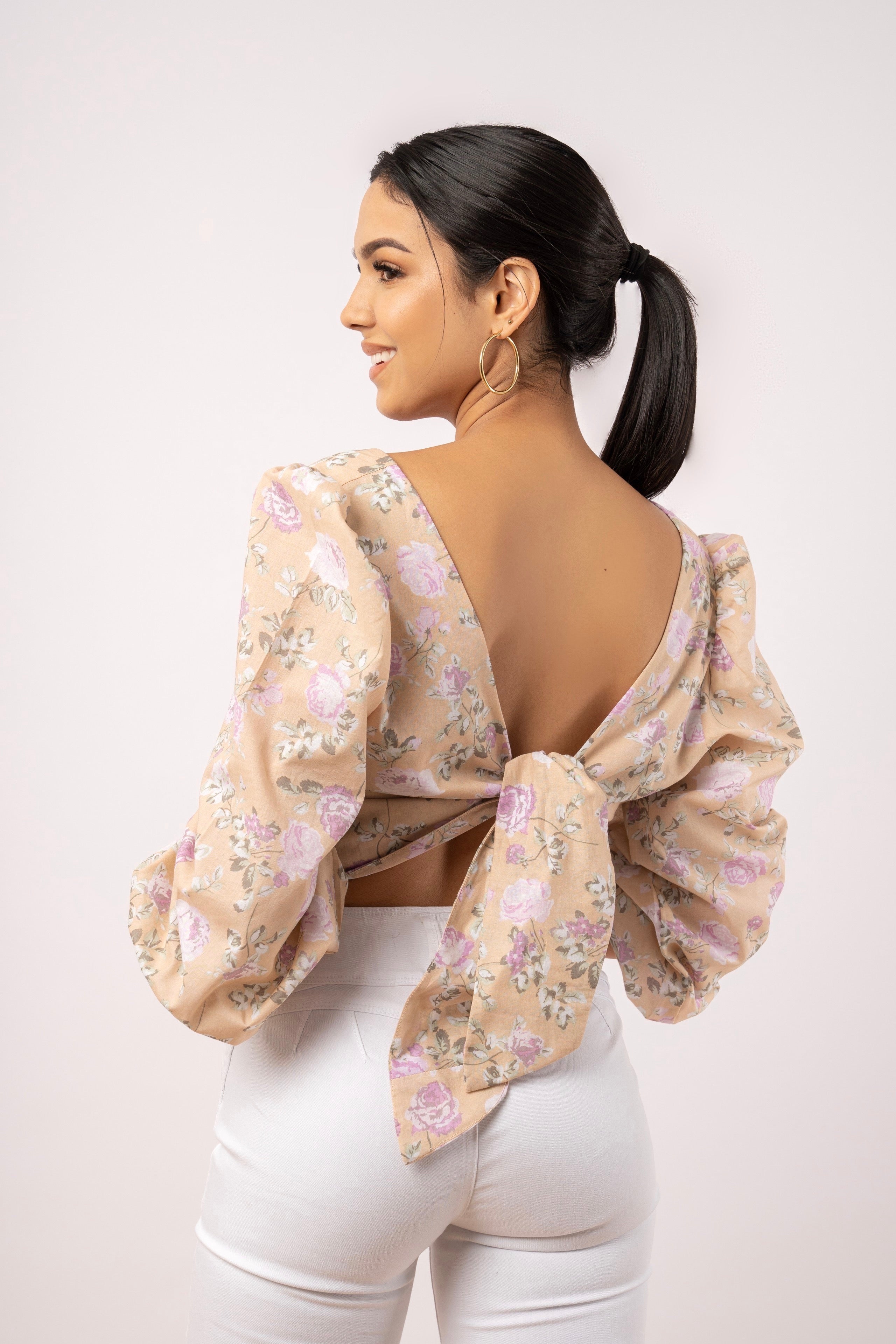 Blusa Camille Floreado - Melón