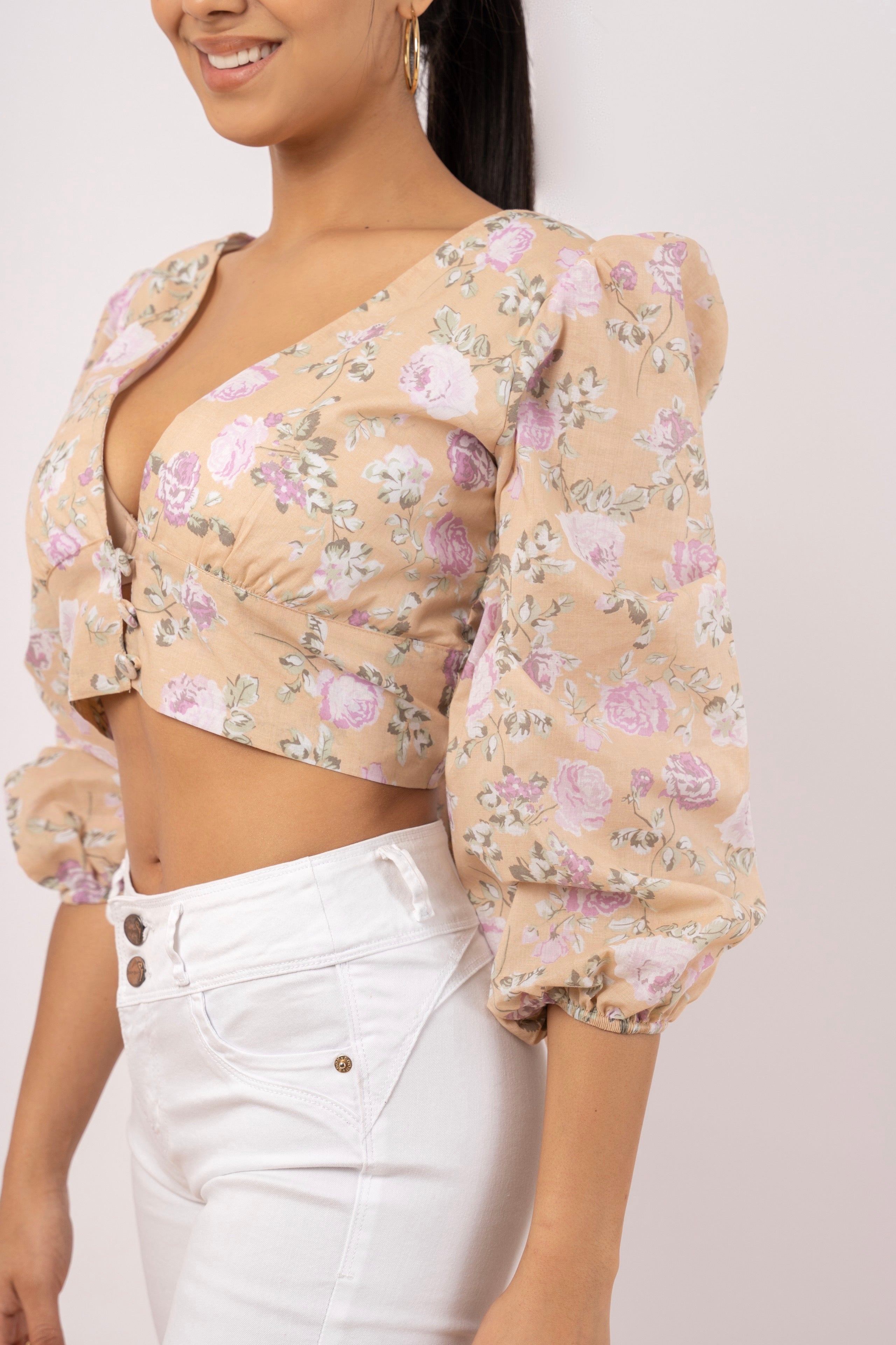 Blusa Camille Floreado - Melón