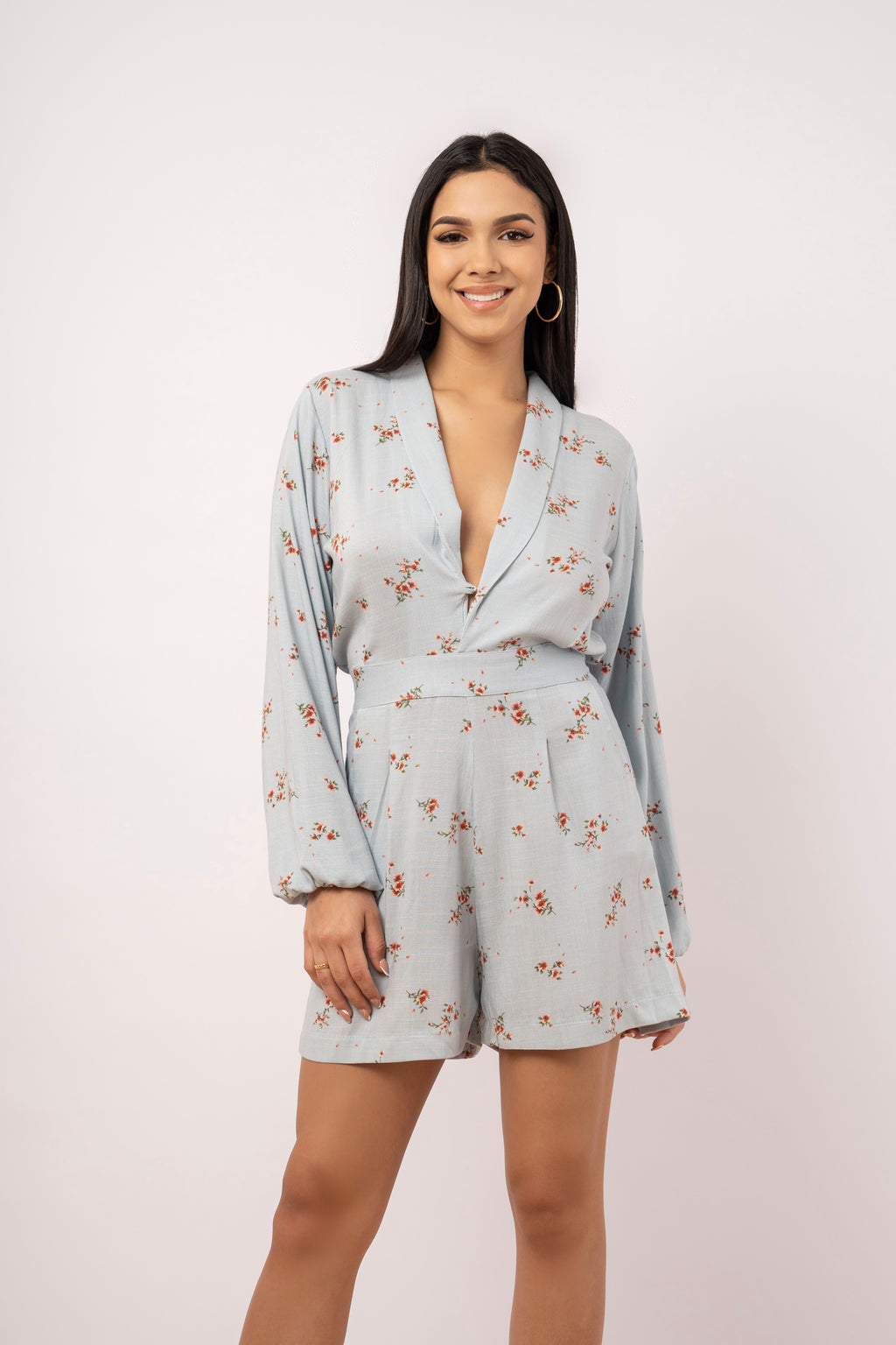 Enterizo Short Celeste